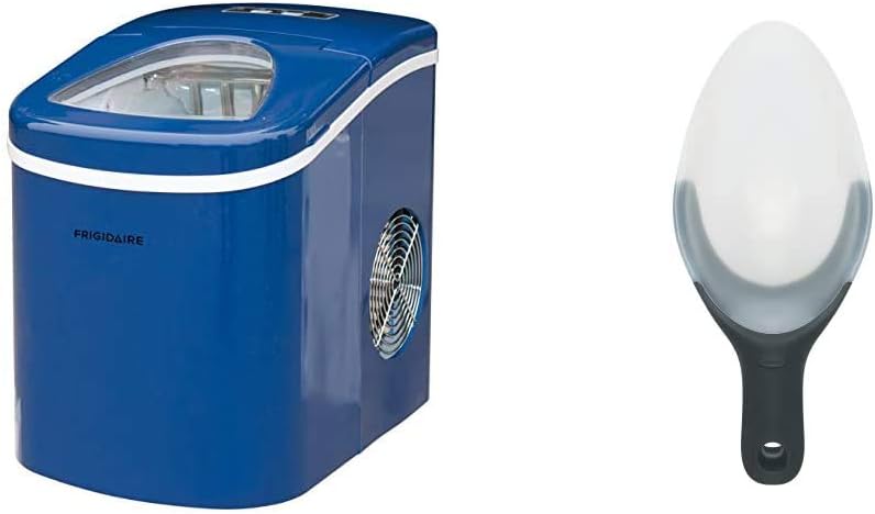 Frigidaire EFIC108-BLUE Counter-top Portable, Compact Ice Maker, Blue, 26 lb per Day  OXO Good Grips Flexible Scoop