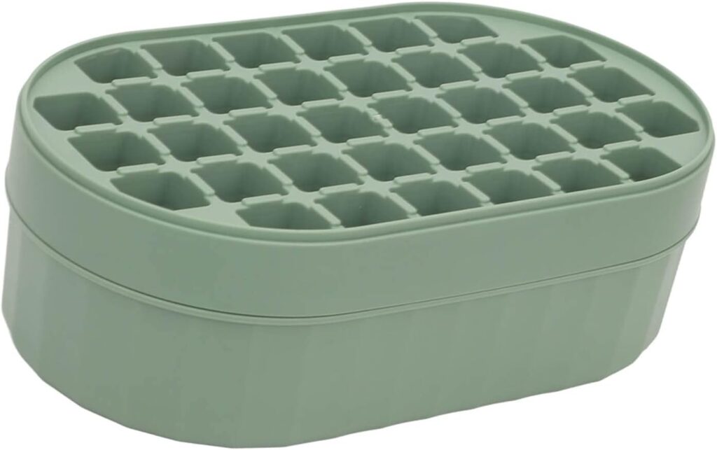 Ice Cubes Maker, Reusable 36 Grid Ice Cubes Tray With Lid And Ice Scoop, Stackable Ice Cube Maker Maker For House Kitchen Bar(Green)