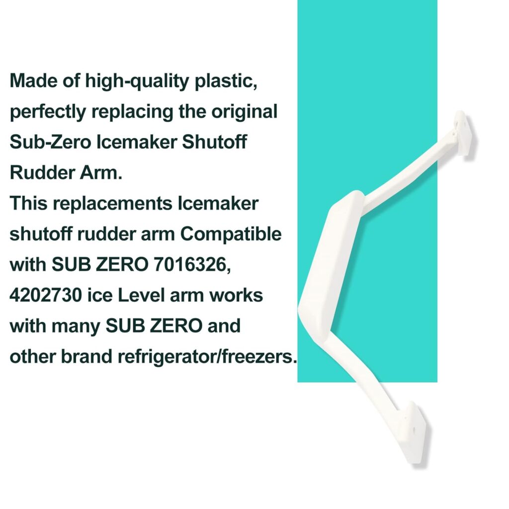 Icemaker shutoff Rudder arm 7016326 Compatible with Sub-Zero, Replacement Shut Off Arm 4202730