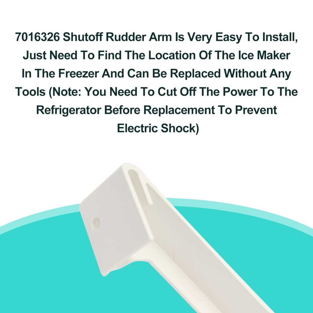 Icemaker shutoff Rudder arm 7016326 Compatible with Sub-Zero, Replacement Shut Off Arm 4202730