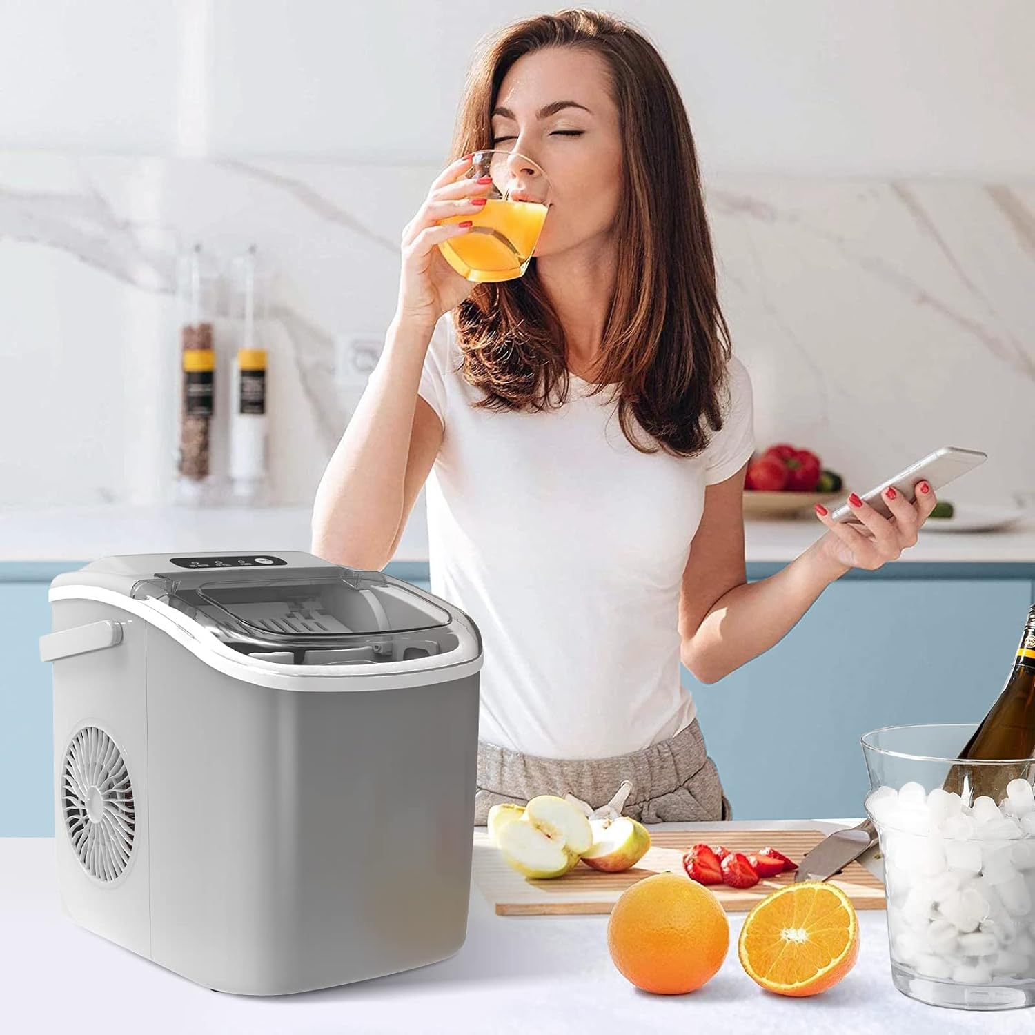 Portable Countertop Ice Maker Machine with Handle Review