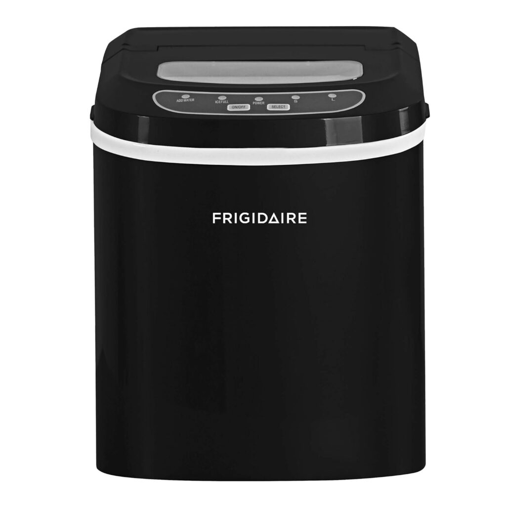 FRIGIDAIRE EFIC101-BLACK Portable Compact Maker, 26 lb per Day, Ice Making Machine, Black