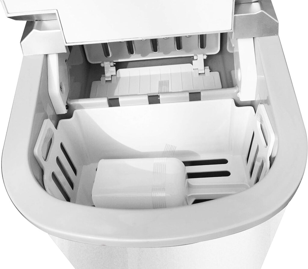 Frigidaire EFIC102-WHITE Portable Compact Maker, Counter Top Ice Making Machine, White, 26lb per Day