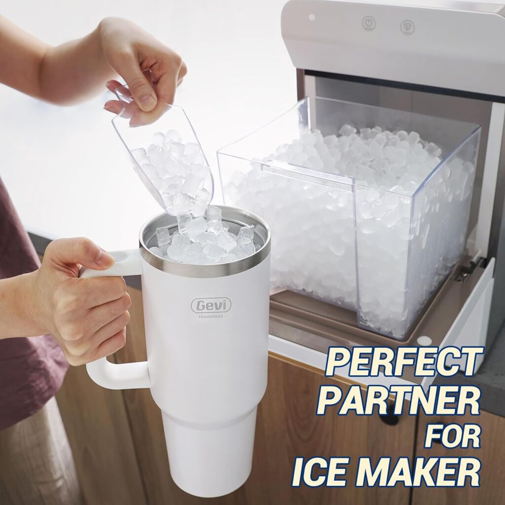 Gevi Household Countertop Nugget Ice Maker GIMN-1000CBK  Insulated Tumbler (White)